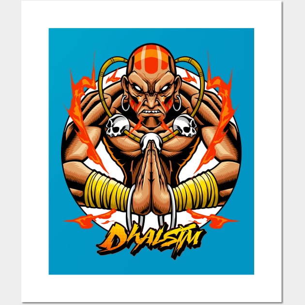 Dhalsim Wall Art by Future Vision Studio